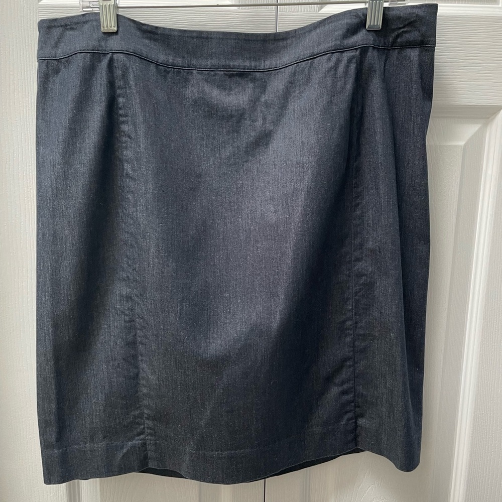 Classic Chambray Blue Denim Skirt